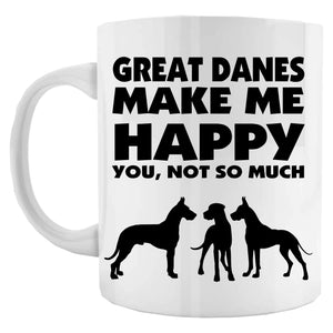 Great Dane Mug/ Great Danes Make Me Happy Coffee Mug/ Custom Coffee Mug