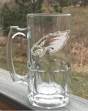 Personalized Beer Mugs Single or Sets/ Denver Broncos/ Pick Your Team/ Beer Glasses/ Custom Etched Beer Mug/ Jumbo Beer Mugs