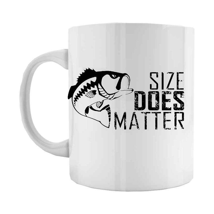 Size Does Matter Coffee Mug/Fishing Mug/ Personalized Coffee Mug/Vacation Coffee Mug/Pick Your Theme/ Custom Picture Coffee Mug