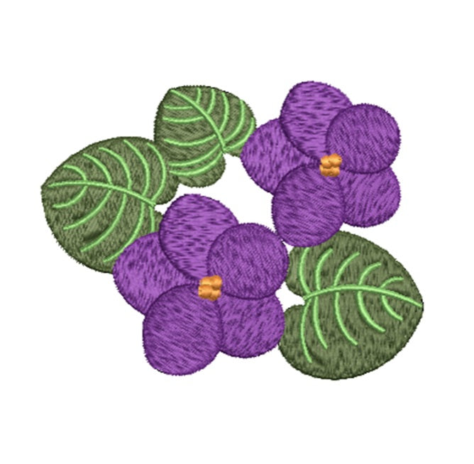 African Violet  Embroidery File/ Instant Download/ African Violet Embroidery Design for Machine Embroidery 10 Sizes/African Violet Embroidery File/African Violet Embroidery