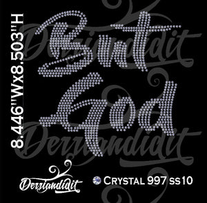 But God Rhinestone Design/ Christian Rhinestone Template Download/ Instant Download/ SVG Design/ Rhinestone Template