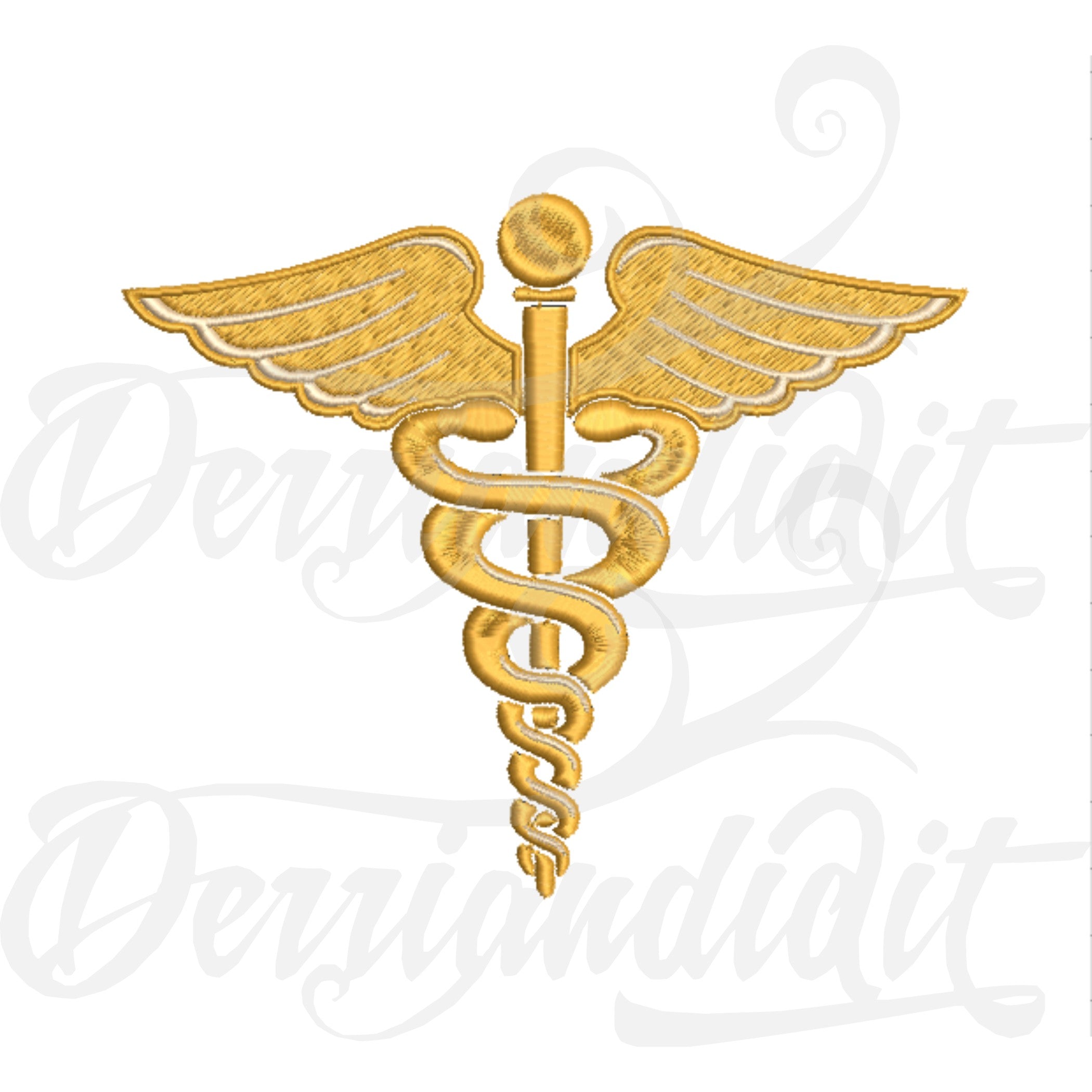 Caduceus Embroidery File/ Instant Download Caduceus Embroidery File/ Machine Embroidery Caduceus Embroidery Design for Embroidery Machine 9 Sizes