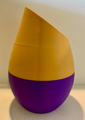 Vase Purple and Gold 3D Printed / Modern Purple and Gold 3D Printed Vase – 15” Tall (Misprint Discount)/ 3D Printed Vase for DRY Flowers