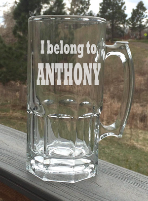 Personalized Beer Mugs Single or Sets/ Denver Broncos/ Pick Your Team/ Beer Glasses/ Custom Etched Beer Mug/ Jumbo Beer Mugs