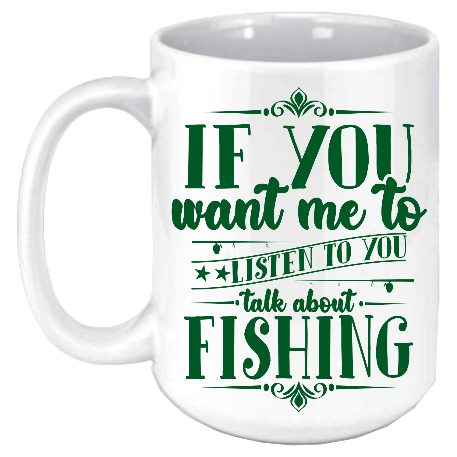 Talk About Fishing Coffee Mug/Fishing Mug/ Personalized Coffee Mug/Vacation Coffee Mug/Pick Your Theme/ Custom Picture Coffee Mug